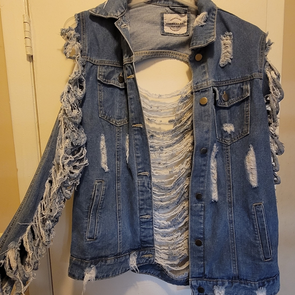 Distressed Jean Jacket!